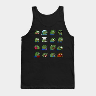 pepe peepo variety set (16 pepes edition) Tank Top